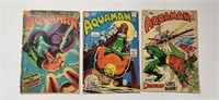 3) VINTAGE DC AQUAMAN COMIC BOOKS