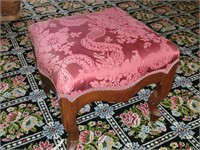 Mahogany Upholstered footstool