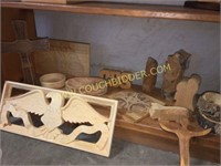 Great lot of unfinished wood carving projects