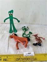 Vintage Pokey Gumby Bendable Figures - Etc.
