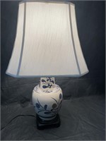 Oriental Porcelain Table Lamp 27"
