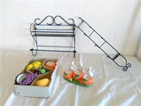 Party Lite candles holders with 2 metal racks