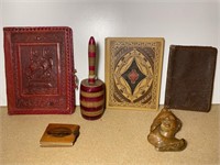 Antique Primitives leather Folios & Autograph Book