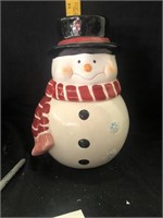 Snowman cookie jar