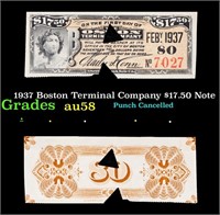 1937 Boston Terminal Company $17.50 Note Grades Ch