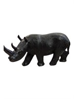 Rhino sculpture Ebony wood African Sculpture Art