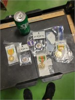 Lot of Various Military Medals & More