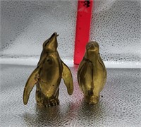 Set of 2 Vintage Brass Penguins
