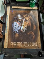 Cowgirl by Choice, Gotta Ride metal sign