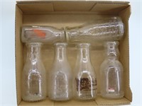 Embossed & Printed Glass Milk Bottles