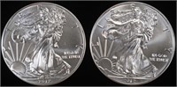 (2) 2012 AMERICAN SILVER EAGLES