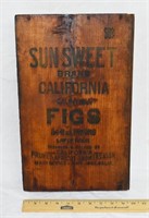 VINTAGE SUNSWEET WOODEN FIG CRATE