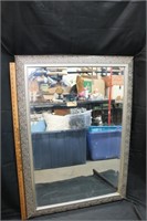 Large 24 x 36 Beverled Mirror in Silver Frame
