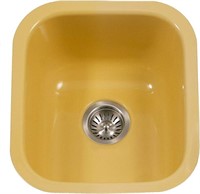 *NEW*$384 Porcelain Enamel Under Mount Sink, Lemon