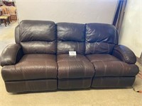 COUCH - BROWN LEATHER