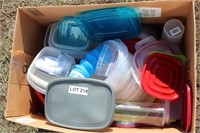 Large Box Full of Plastic Storage Containers
