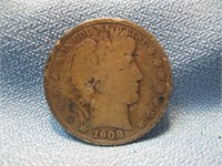 1908-O US Silver Barber Half Dollar