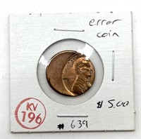 Lincoln Memorial Cent Error Coin
