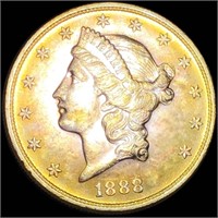 1888-S $20 Gold Double Eagle UNCIRCULATED