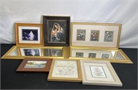 Collection Of Mixed Framed Art & Mirrors
