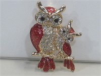 Owl Fashion Costume Jewelry Brooch