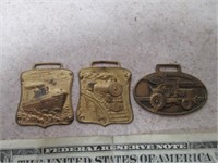 3 Vintage Key Fobs - MRS MFg Co & More