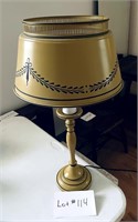 Mid-Century Gold Tole Americana Table Lamp