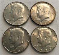 (4) 40% Silver Kennedy Halves