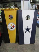 STEELERS & COWBOYS CORNHIOLE BOARDS - 4 BAGS