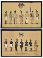 LIMITED 1925 PRINTS, MILITARY UNIFORMS, WEST POINT