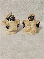 Vintage Mammy & Chef Chalkware S&P Shakers