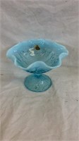 Fenton bowl on pedestal