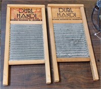 2 VINTAGE COLUMBUS WASHBOARDS - 18IN