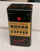 BOKAR COFFEE ADVERTISING METAL COIN BANK BLACK