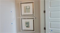 2PC FRAMED PARCHMENTS