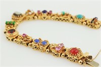 14K Gold Victorian Watch Slide Bracelet. $5100 App