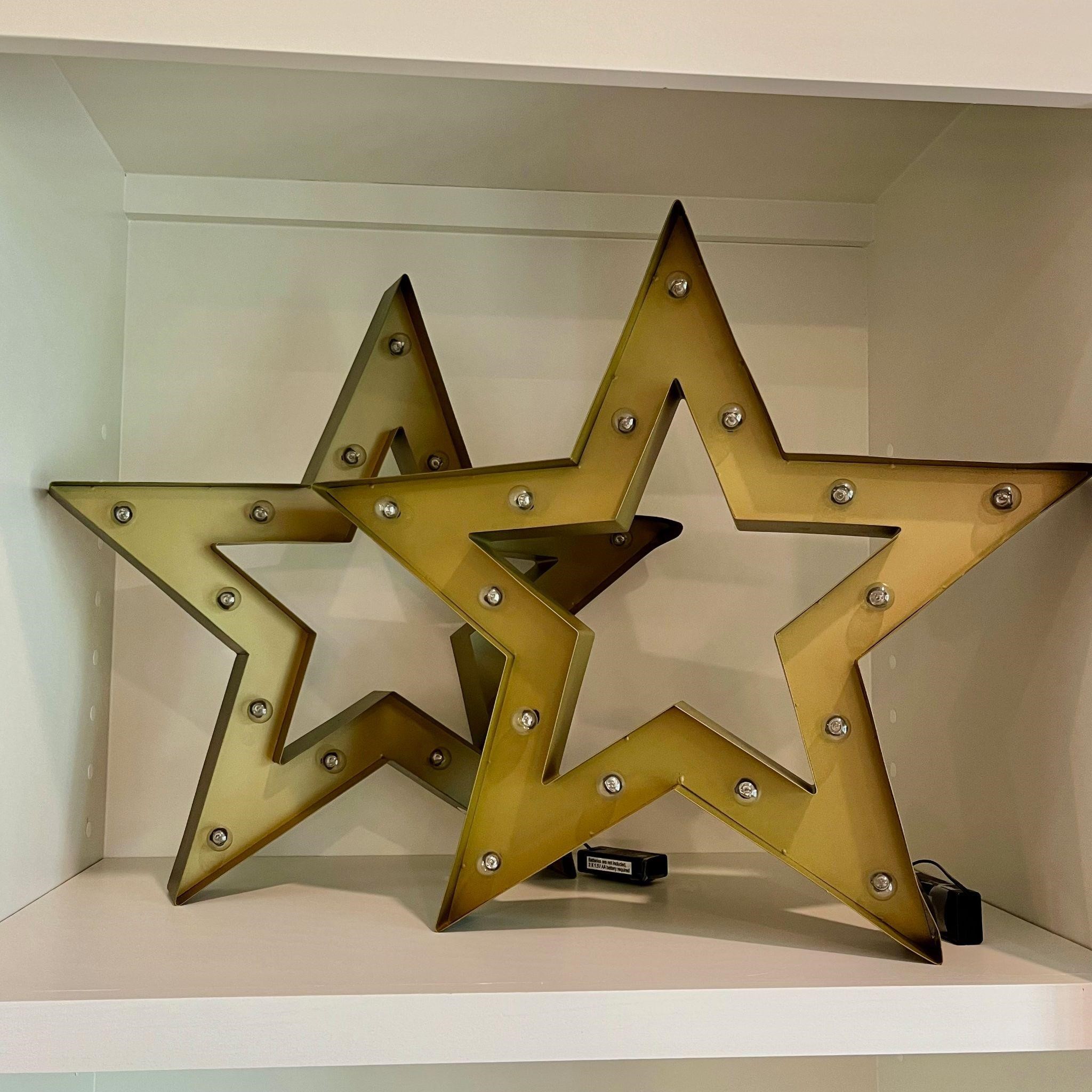 Threshold Gold Star Marquee Lights Set of 2