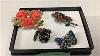 4 Brooches