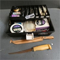 Old Pal Tackle Box, Lures, Knives, Etc