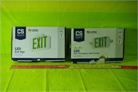 2 Lighted Exit Signs