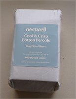 New King Nestwell Cotton Fitted Sheet