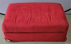 Red Cushioned Ottoman