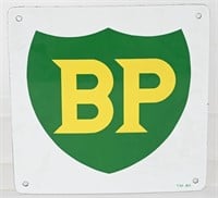 BP PORCELAIN GAS PUMP PLATE