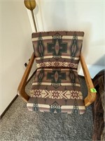 Western Print Chairs and Lamp