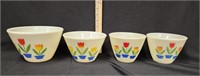 Fire King Tulip Mixing Bowls