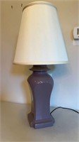 Vtg. Ceramic Pink Table lamp 28” tested