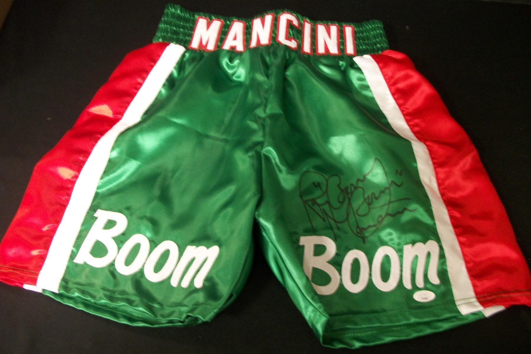 RAY MANCINI SIGNED BOXING TRUNKS JSA COA