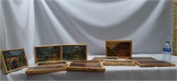 Wood art, including photos of John deere, Farmall