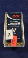 (50) Rounds 22 WMR HP Max-Mag Ammo (Factory