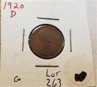 1920D Wheat Cent G